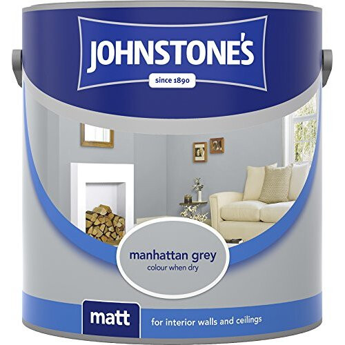 Johnstone's (Manhattan Grey, 2.5L) Johnstone's Matt Emulsion | Matt Wall Paint