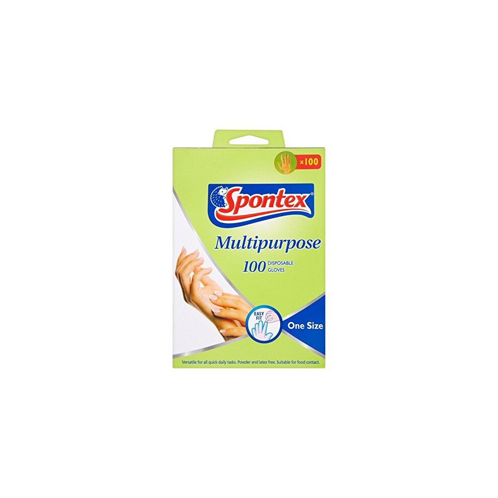 Spontex Multi-Purpose Disposable Gloves 100 Pack 3245429630385