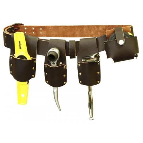 Rolson Heavy Duty Builder'S Mate 4 Pocket Tool Leather Belt