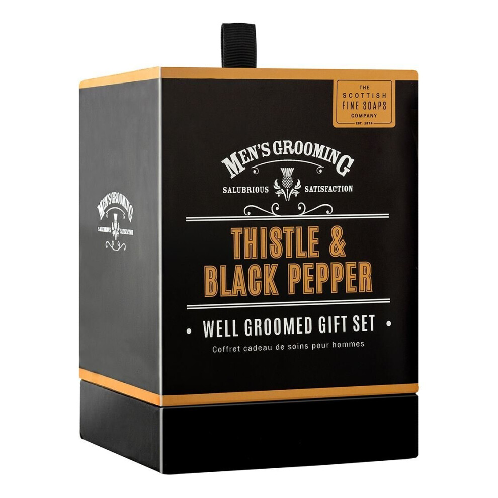 Scottish Fine Soaps 'Men's Grooming' Thistle And Black Pepper Gift Set