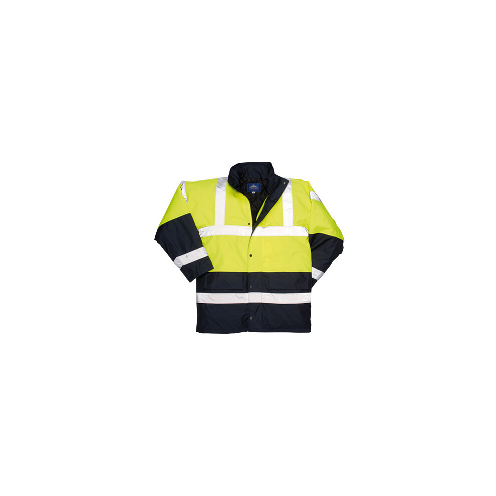 (Yellow, Large) Contrast Traffic Jacket 5036108033447