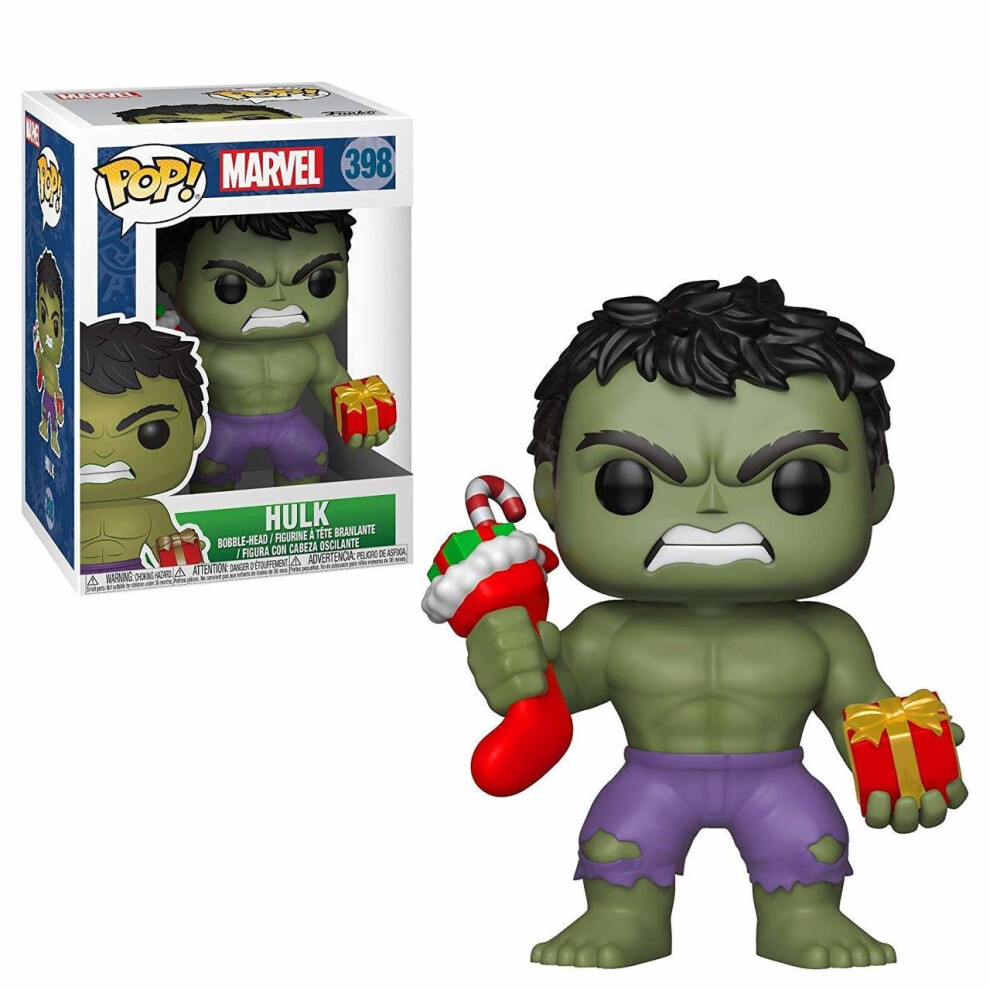 Funko Pop! 398 Marvel Avengers - Holiday Hulk w/ Stocking Gift