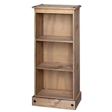 Mercers Furniture COR78 Corona Low Narrow Bookcase - Pine(Brown)