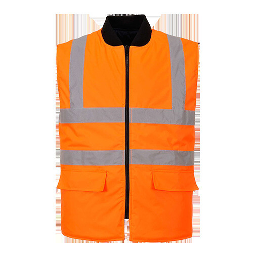 (Orange, Large) Hi-Vis Bodywarmer