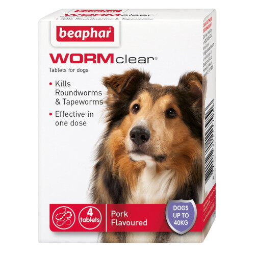 Beaphar Beaphar Wormclear Dog Up to 40kg 4 Tablets