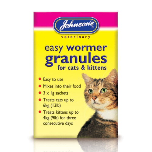 Johnson's Veterinary Jvp Cat & Kitten Easy Wormer Granules (Pack of 6)