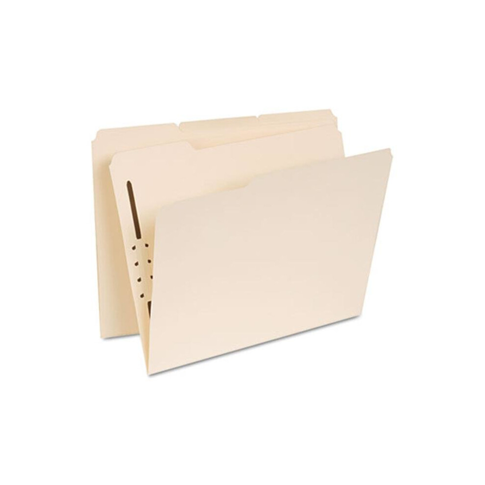 Universal 13410 Manila Folders- 1 Fastener- 1/3 Tab- Letter- 50/Box