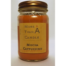 More Than A Candle MCP16M 16 oz Mason Jar Soy Candle, Mocha Cappuccino