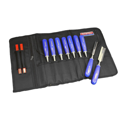 Faithfull 12 Pocket Hand Garden Tools Chisel Roll Storage Holder Bag Faithfull FAICR12