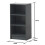 Timber Art Design UK Small 3 Tier Cube Bookcase Display Shelving Storage Unit Furniture Dark Grey 2