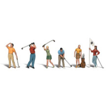 Painted Golfers (OO/HO figures) Woodland Scenics A1907 free post