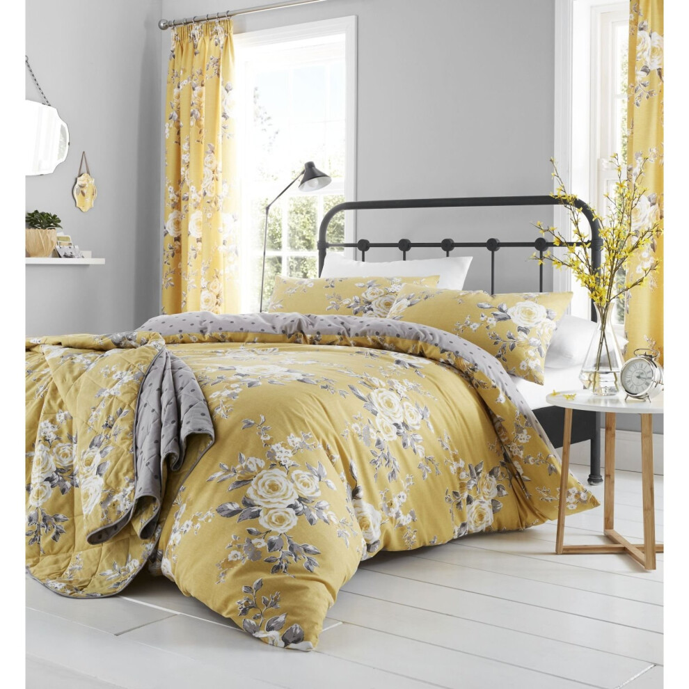 Catherine Lansfield Canterbury Easy Care Super King Duvet Set Ochre