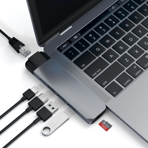 Satechi Aluminium Type-C Pro Hub met Ethernet - GigE
