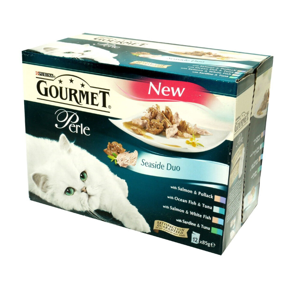 Purina Gourmet Perle Pouch Seaside Duos 12X85g (Pack Of 4)