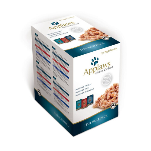 Applaws Applaws Cat Pouch Fish Multi Pack 12x70g (Pack of 4)