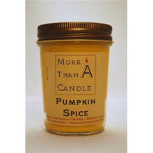 More Than A Candle PPS8J 8 oz Jelly Jar Soy Candle, Pumpkin Spice