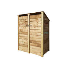(6ft, Light Green) Wooden Log Store With Doors - Reversed Roof (L-146cm, H-126cm / 180cm, W-81cm)