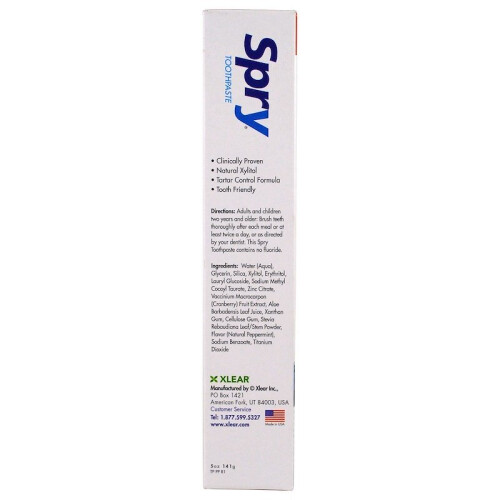 Ξλέαρ, Spry, Φθορίου-Free Toothpaste, Πεπόνι, 5 oz (141 g) 2