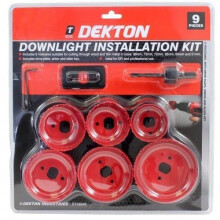 9pc Down Lights Hole Drill Cutter Saw Holesaw Kit Set 51mm 60mm 65mm 72mm