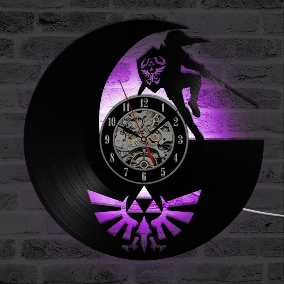 The Legend of Zelda Antique LED Light Vinyl Record Wall Clock Home D¨¦cor