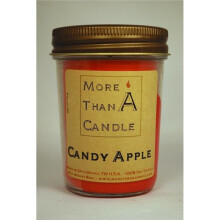 More Than A Candle CDA8J 8 oz Jelly Jar Soy Candle, Candy Apple