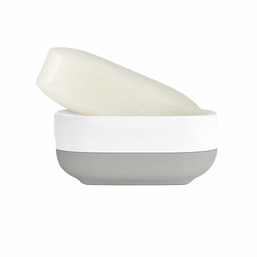 Joseph Joseph Joseph Joseph Bathroom Slim Compact Soap Dish- White/Grey 2