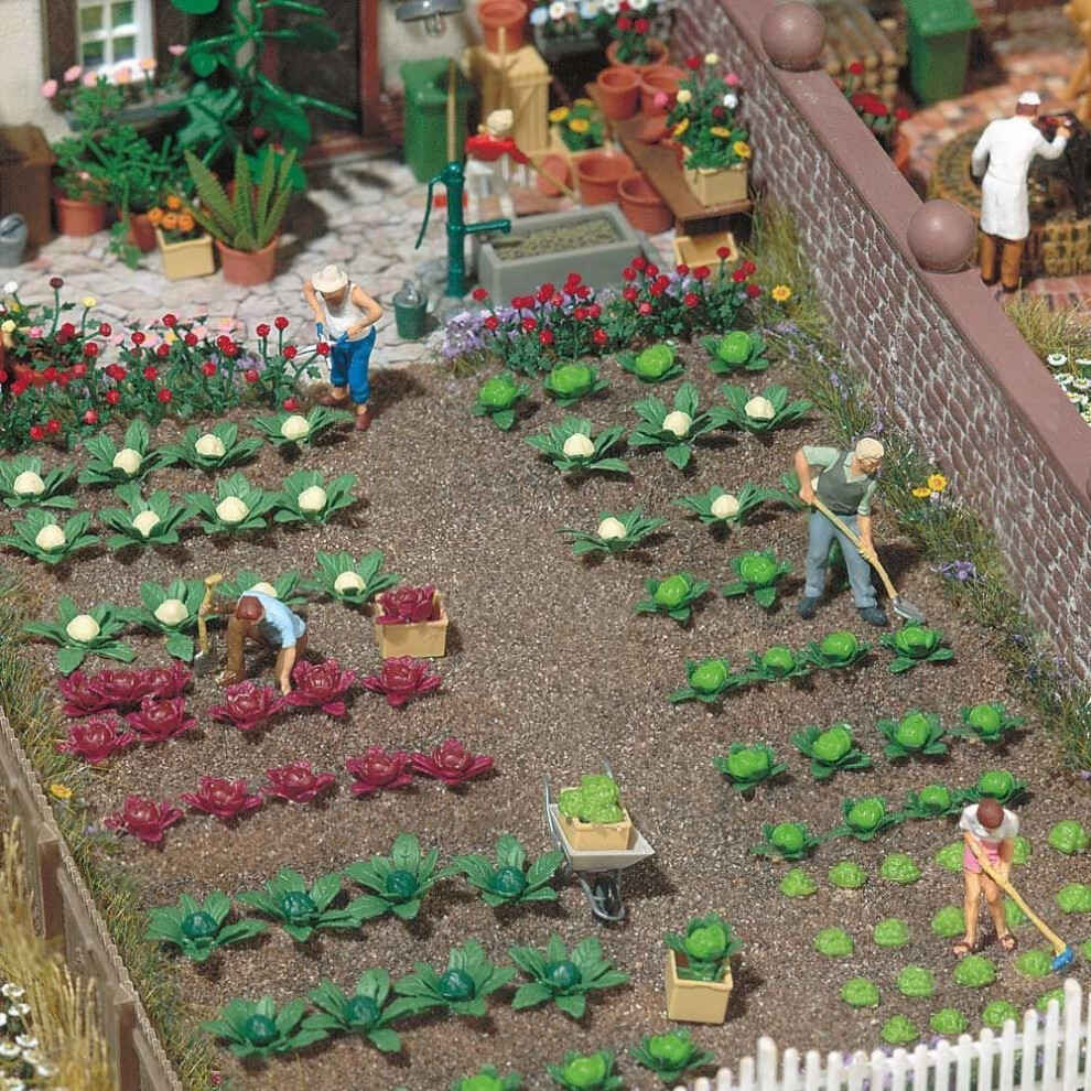 OO/HO Garden Scenery: Cabbage & lettuce plants,vegetables -Busch 1213 - F1