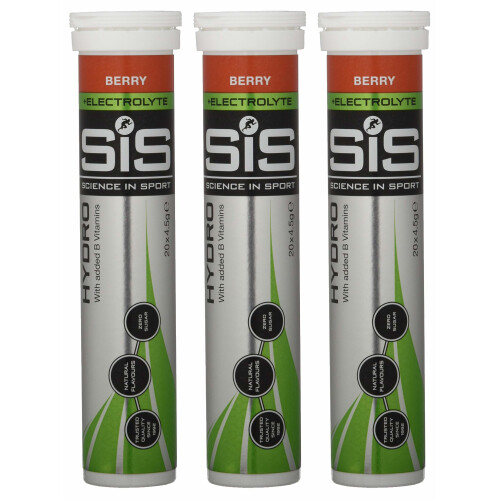 Science in Sport Go Hydro 3 x 20 Tablets, Berry, Triple Pack 1