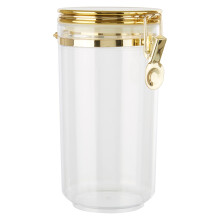 Premier housewares Gozo Large Canister with Gold Finish Lid