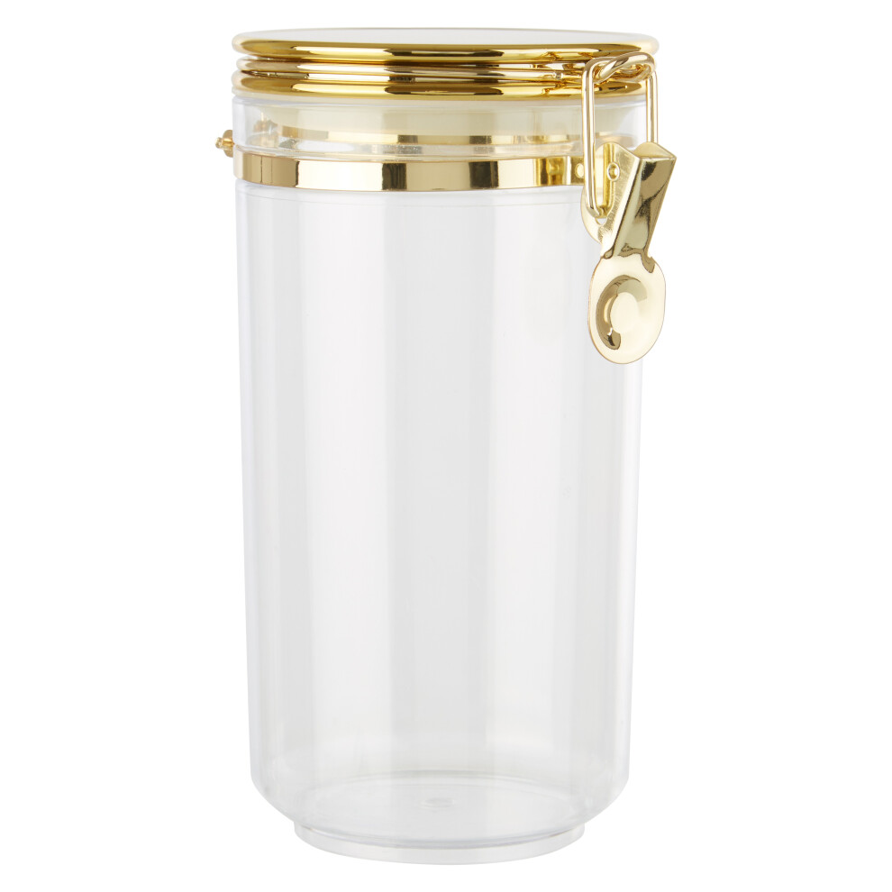 Premier Housewares Gozo Large Canister With Finish Lid Gold