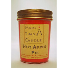 More Than A Candle HAP8J 8 oz Jelly Jar Soy Candle, Hot Apple Pie