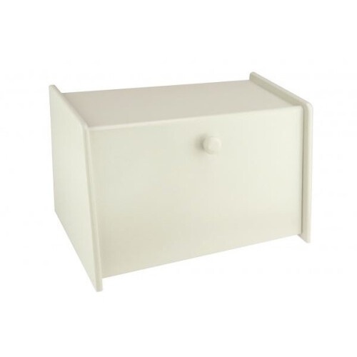 Cream Wooden Bread Bin Box Front Drop Door