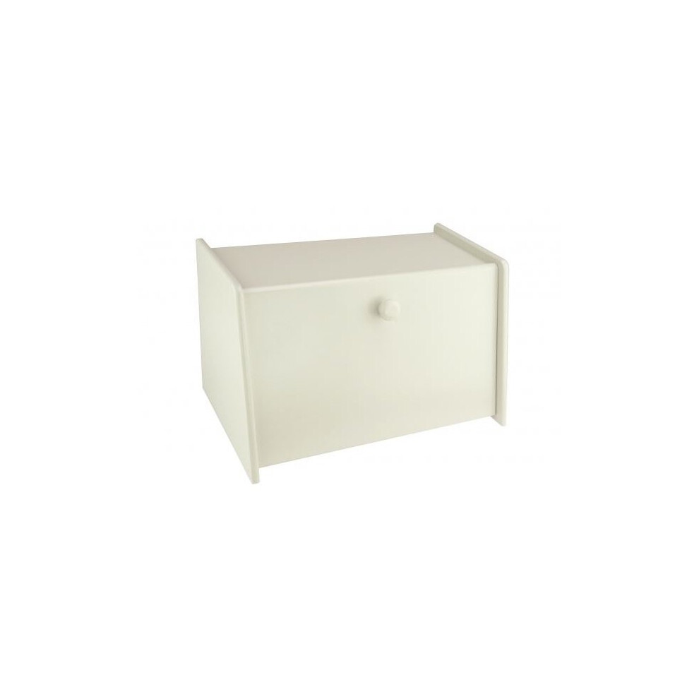 Cream Wooden Bread Bin Box Front Drop Door