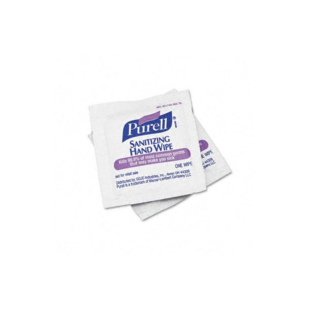 Purell 9022-10BX Premoistened Sanitizing Hand Wipes- 5 x 7- 100/Box