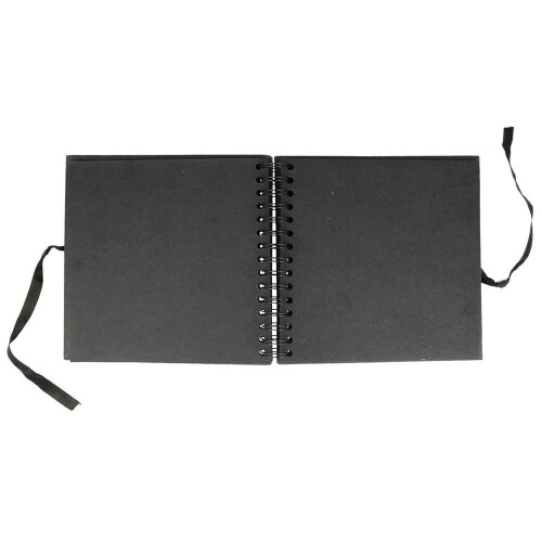 Caderno Scrapbooking 20 x 20 cm - Preto