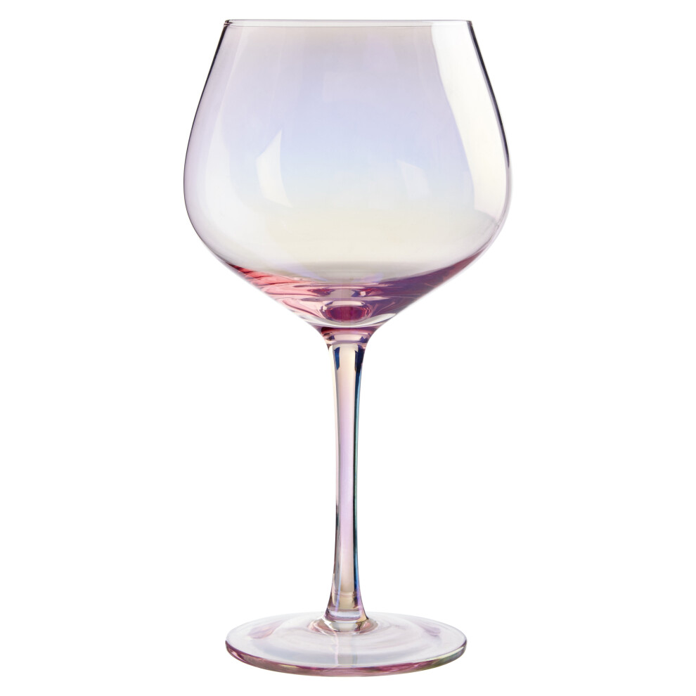 Premier Housewares Frosted Deco Set Of 2 Gin Glasses Pink