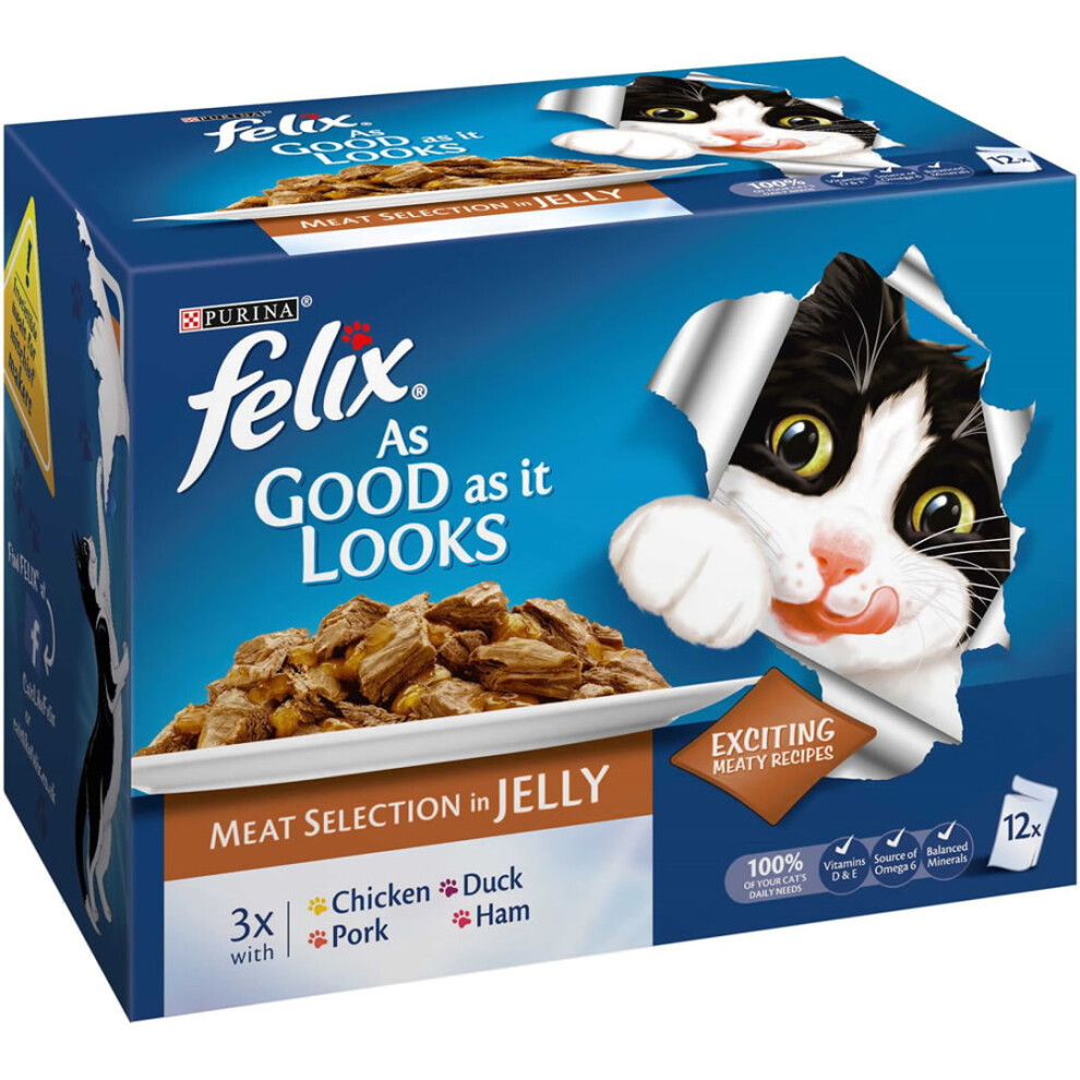 Felix Pouch Agail Gij Mixed Selection Mvp 12x100g (Pack of 4)