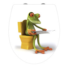 Wenko "Frog News Toilet Seat, Multi-Colour