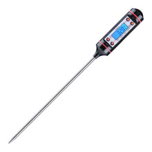 Termómetro de carne, lectura en 5 segundos, sonda para alimentos, termómetro digital multifunción, sonda larga, pantalla LCD retroiluminada