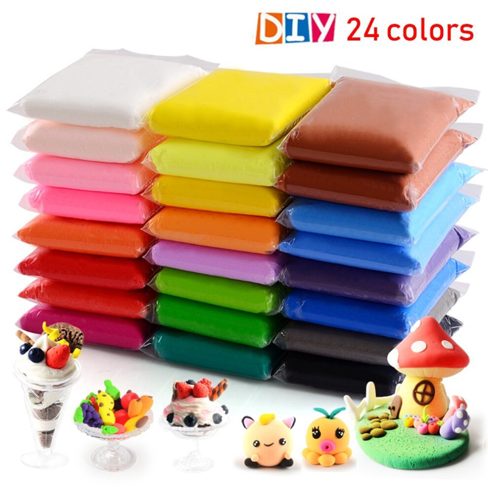 24 Colors Air Dry Clay, Ultra Light Modeling Clay, QMay Magic Clay Artist Studio Toy, No-Toxic Modeling Clay & Dough, Creative Art DIY Crafts, Gift...