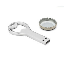 Gadget Gift Silver USB 8GB Flash Memory Stick Bottle Opener Keyring
