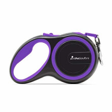 All Pet Solutions Retractable Dog Lead Extending Leash, Size 8M - 50 kg, Large, Purple