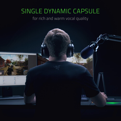 Razer Razer Seiren Elite: Single Dynamic Capsule - Built-In High-Pass Filter - Digital/Analog Limiter - Professional Grade Streaming Microphone 1