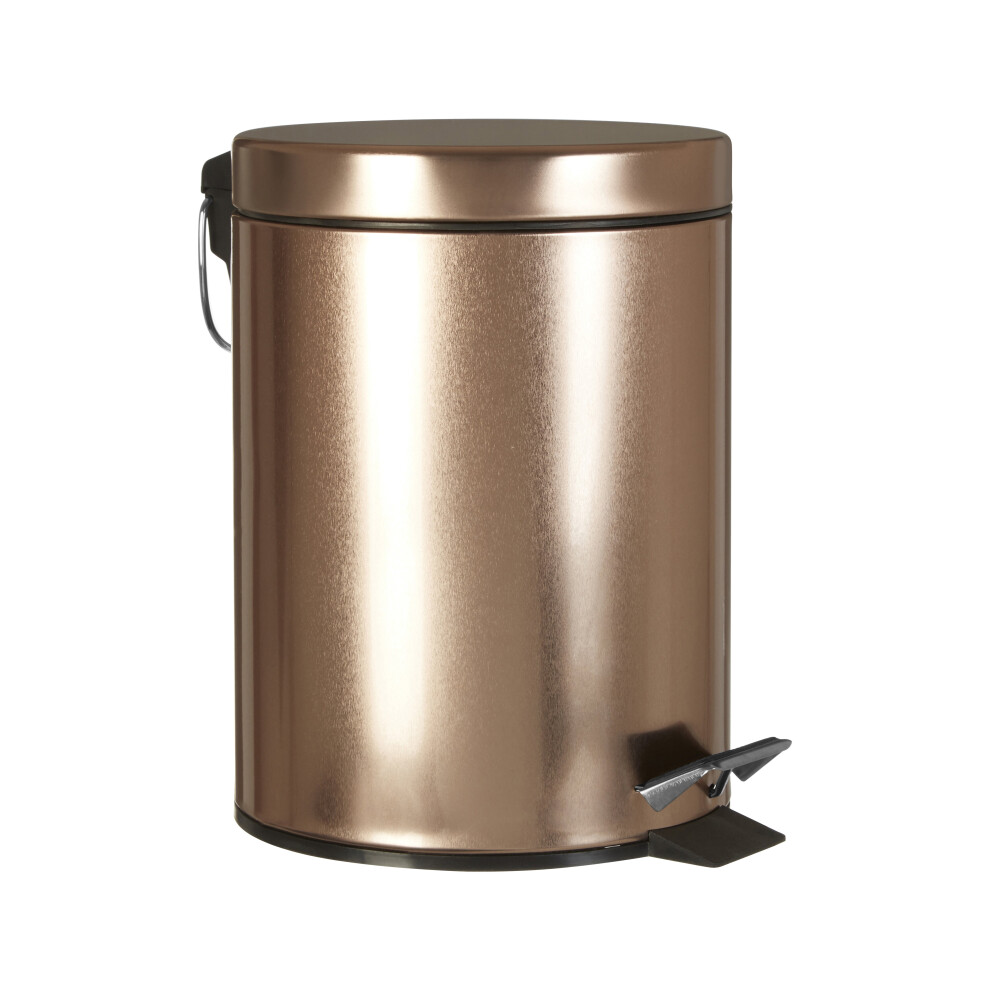 Premier Housewares Rose Pedal Bin 5Ltr Gold