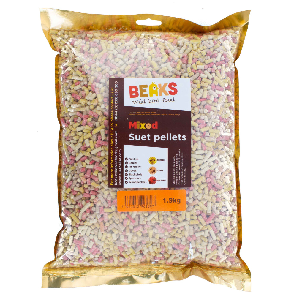 (Mixed) Suet feed pellets for wild bird feeding 1.9kg