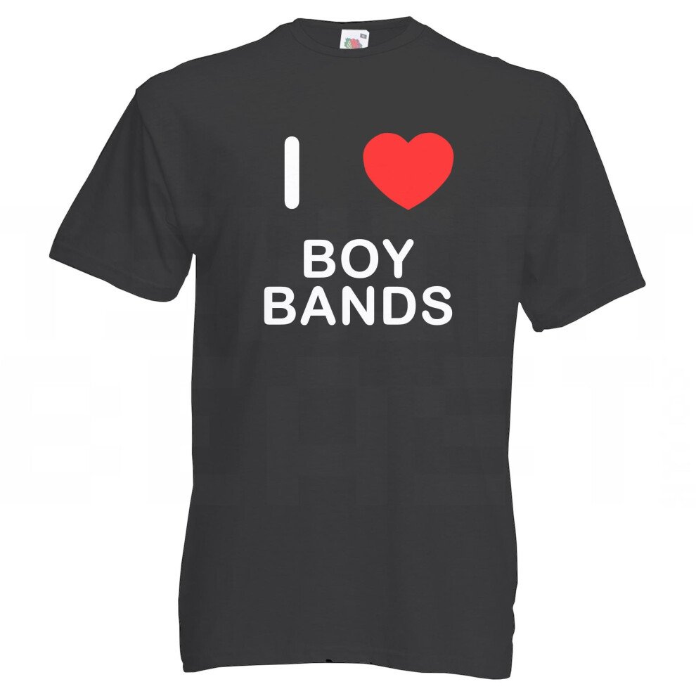 (Black, L) I Love Boy Bands - T Shirt