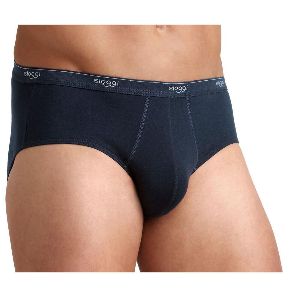 (34, Blue) Sloggi Basic Midi Brief For Men