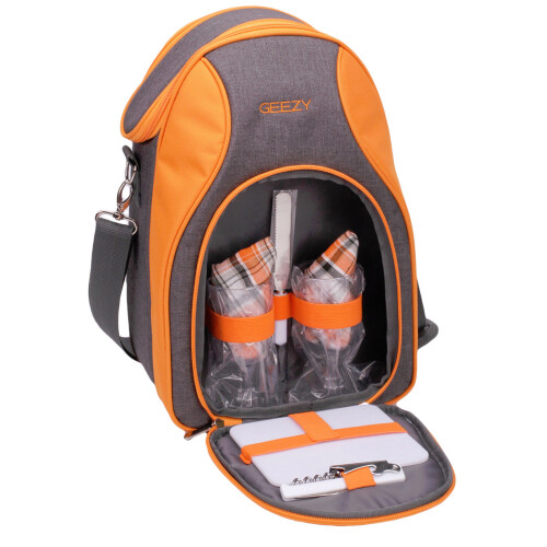 GEEZY 2 Person Insulated Wine Bottle Cooler Bag Picnic Cool Drinks