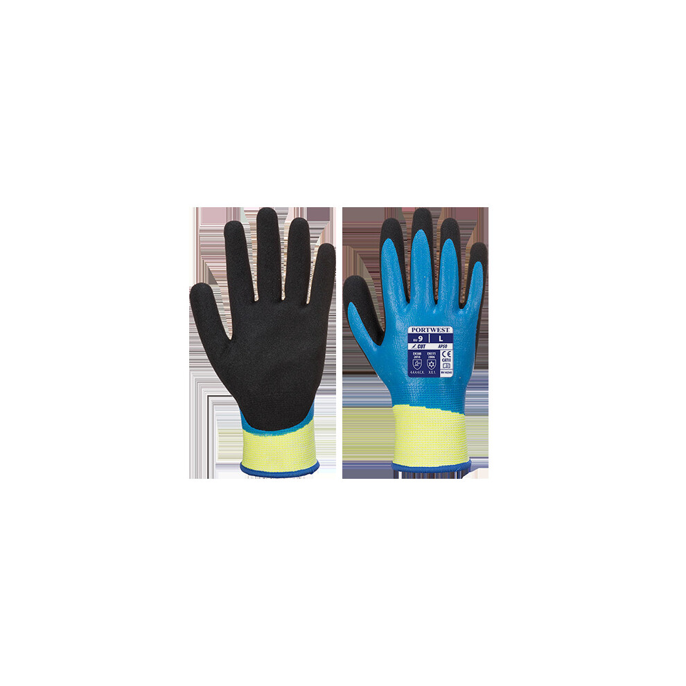 Portwest Blue / Black Aqua Cut Pro Cut Resistant Nitrile Gloves - Image 3