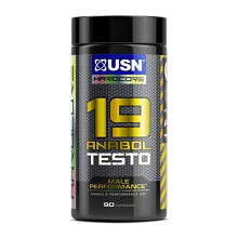 USN 19-Anabol Testo, Testosterone Support Supplement to Aid with the Normal Function of Testosterone, Reduction in Fatigue and Muscle Gain, 90 Caps